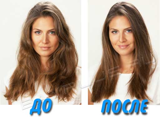 Расчёска выпрямитель Fast Hair сравнение до и после