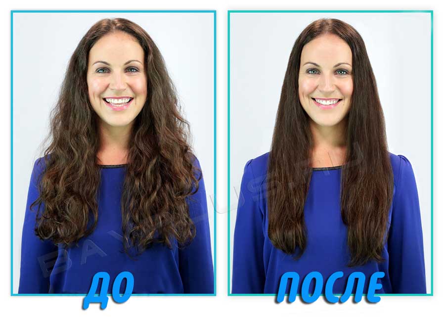 Расчёска выпрямитель Fast Hair сравнение до и после