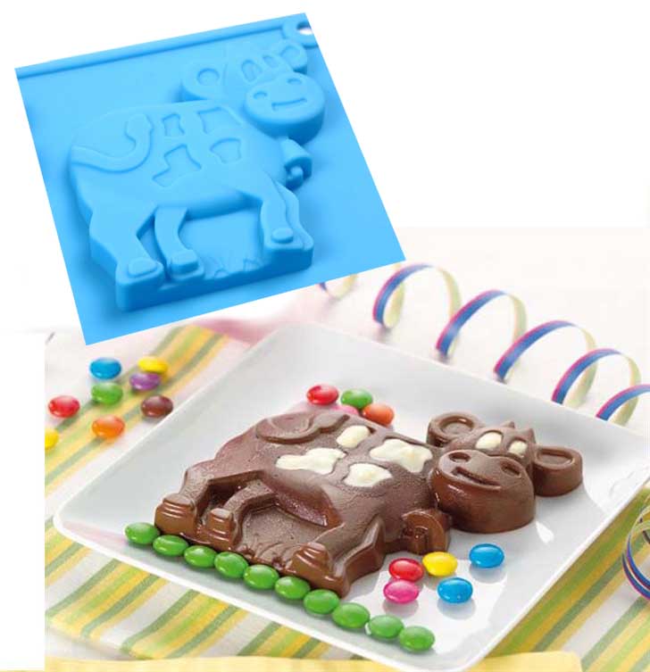 Силиконовые формы маленькие коровы для печенья, бисквитов, помадки и шоколада